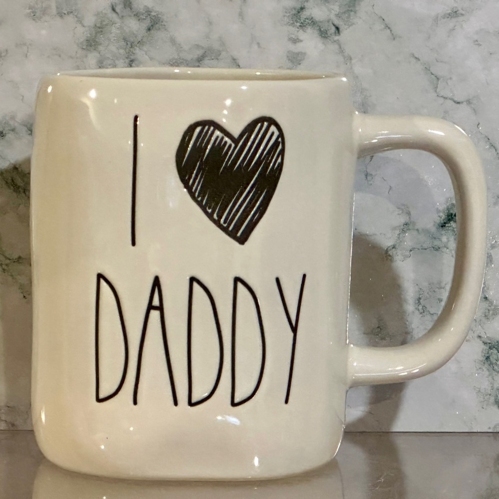 New Rae Dunn Cream 'I 🖤 Daddy' Mug